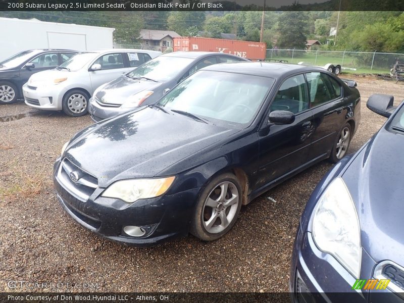 Obsidian Black Pearl / Off Black 2008 Subaru Legacy 2.5i Limited Sedan