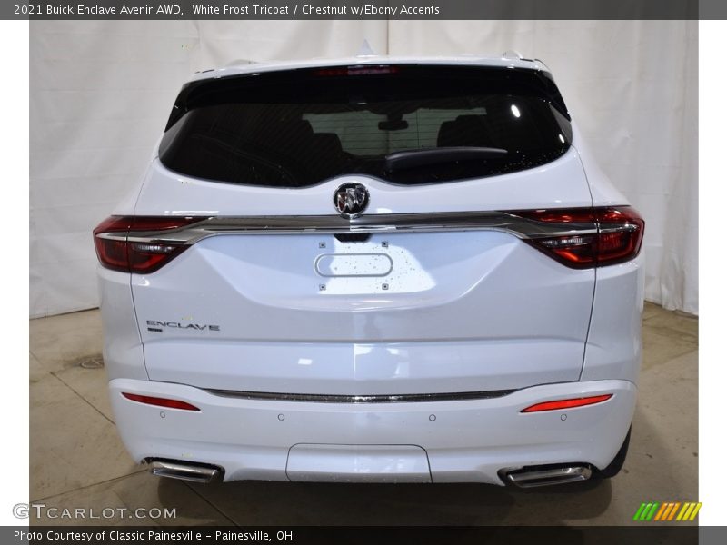 White Frost Tricoat / Chestnut w/Ebony Accents 2021 Buick Enclave Avenir AWD
