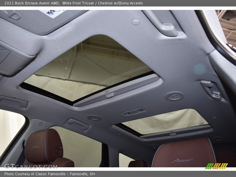 White Frost Tricoat / Chestnut w/Ebony Accents 2021 Buick Enclave Avenir AWD