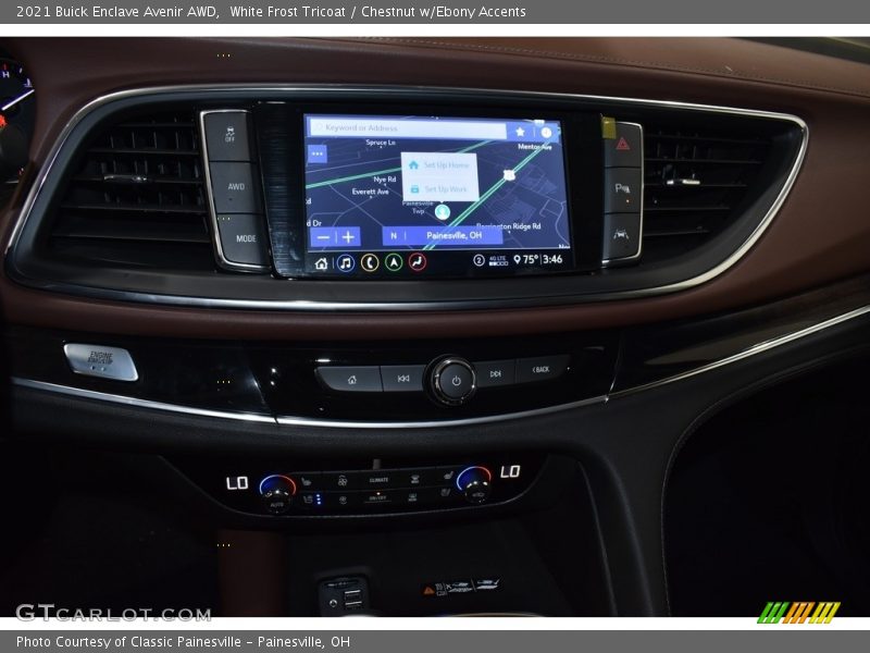 White Frost Tricoat / Chestnut w/Ebony Accents 2021 Buick Enclave Avenir AWD