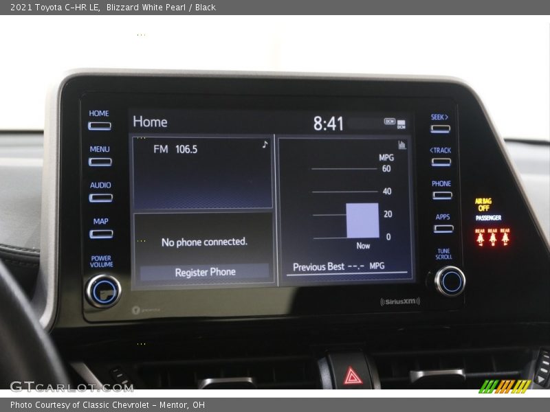 Blizzard White Pearl / Black 2021 Toyota C-HR LE
