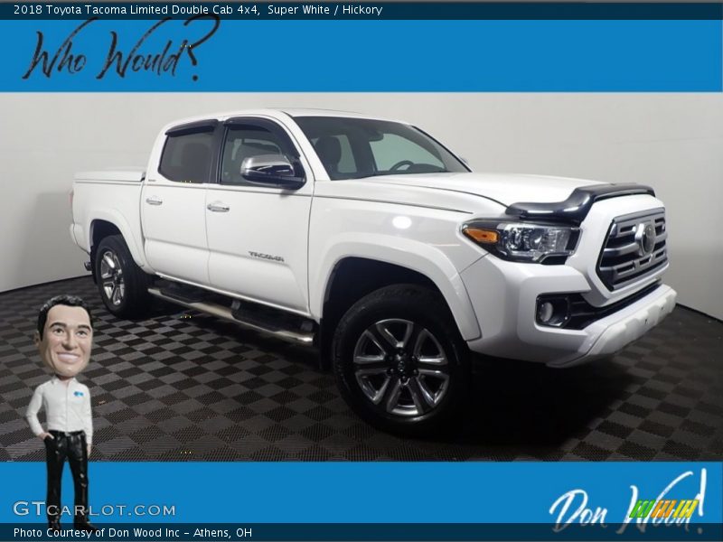 Super White / Hickory 2018 Toyota Tacoma Limited Double Cab 4x4