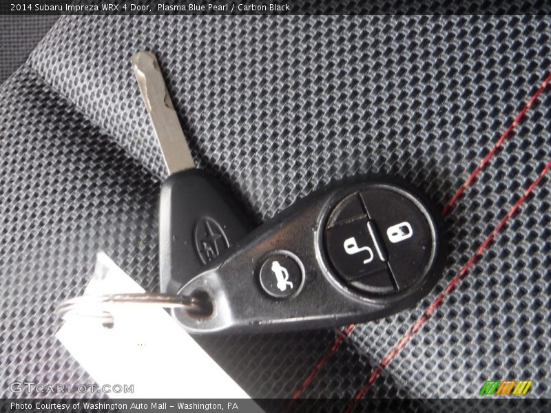 Plasma Blue Pearl / Carbon Black 2014 Subaru Impreza WRX 4 Door