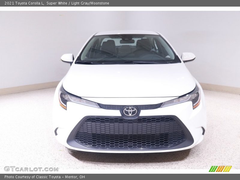 Super White / Light Gray/Moonstone 2021 Toyota Corolla L