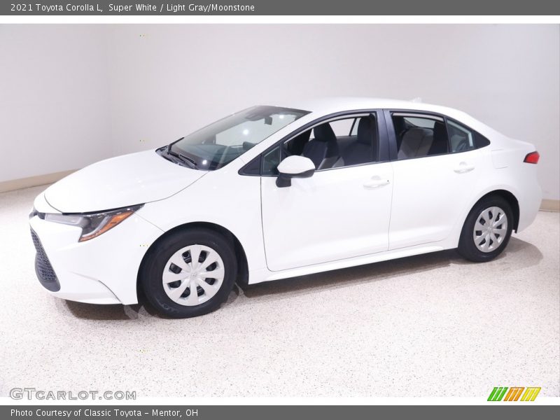 Super White / Light Gray/Moonstone 2021 Toyota Corolla L