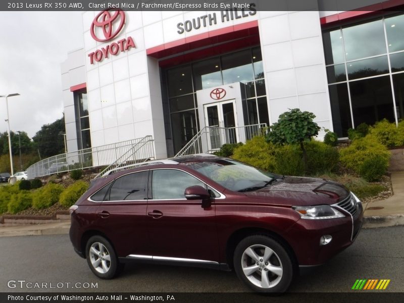 Claret Red Mica / Parchment/Espresso Birds Eye Maple 2013 Lexus RX 350 AWD