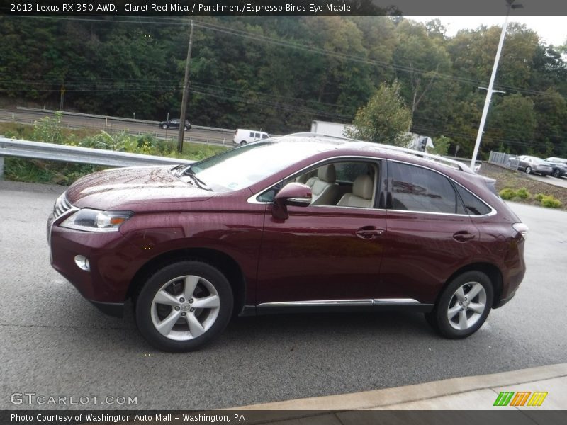 Claret Red Mica / Parchment/Espresso Birds Eye Maple 2013 Lexus RX 350 AWD