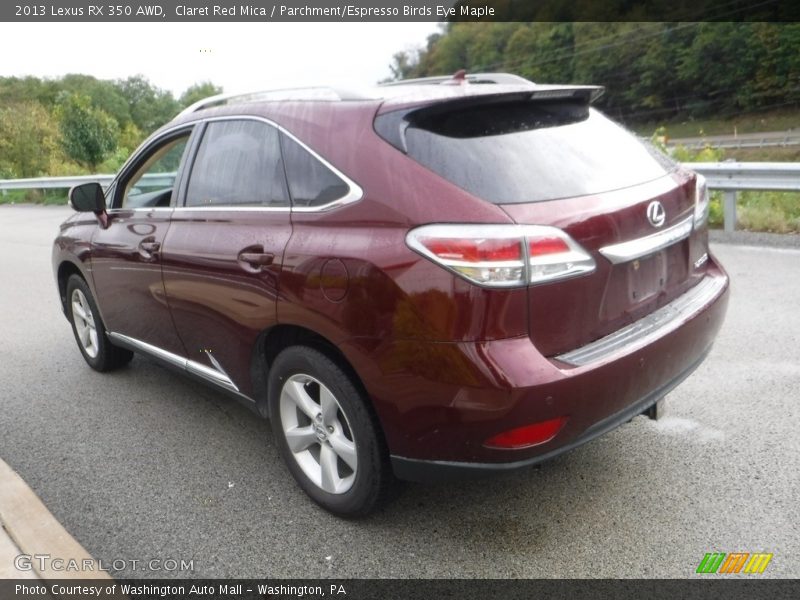 Claret Red Mica / Parchment/Espresso Birds Eye Maple 2013 Lexus RX 350 AWD