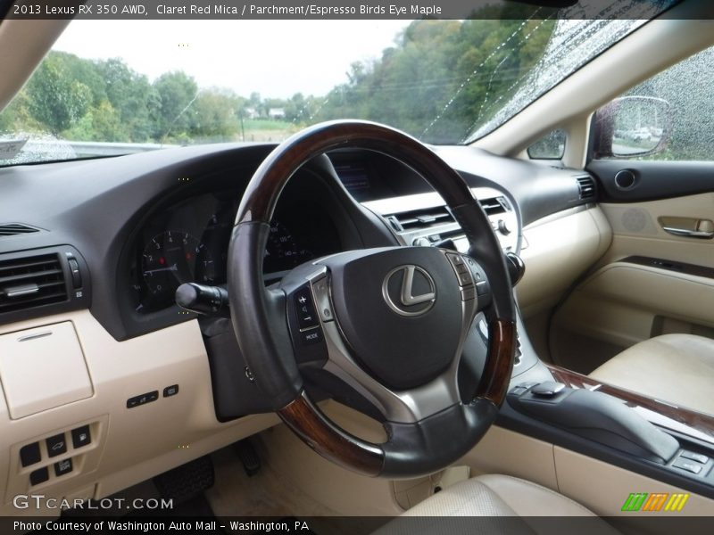 Claret Red Mica / Parchment/Espresso Birds Eye Maple 2013 Lexus RX 350 AWD