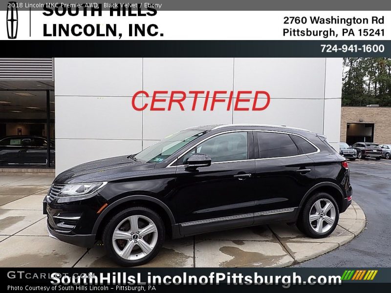 Black Velvet / Ebony 2018 Lincoln MKC Premier AWD