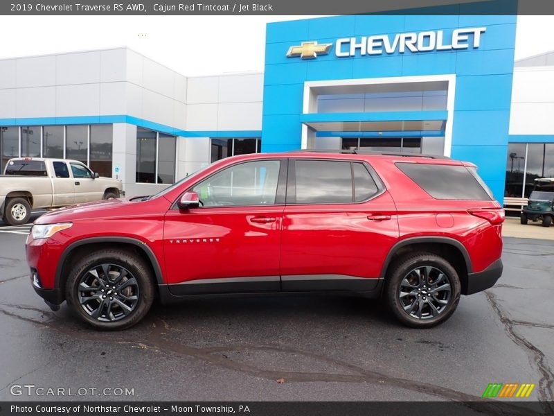 Cajun Red Tintcoat / Jet Black 2019 Chevrolet Traverse RS AWD