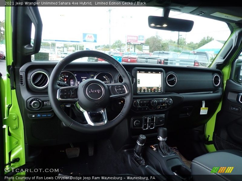 Dashboard of 2021 Wrangler Unlimited Sahara 4xe Hybrid