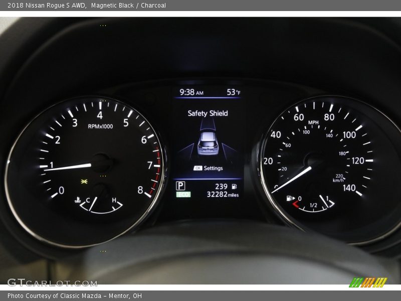 Magnetic Black / Charcoal 2018 Nissan Rogue S AWD