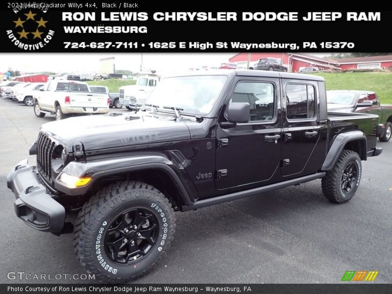 Black / Black 2021 Jeep Gladiator Willys 4x4