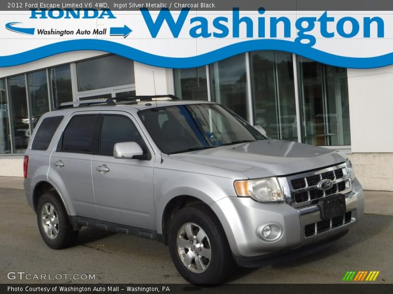 Ingot Silver Metallic / Charcoal Black 2012 Ford Escape Limited V6 4WD