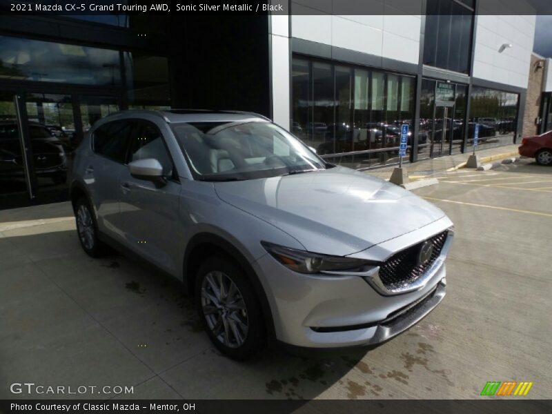 Sonic Silver Metallic / Black 2021 Mazda CX-5 Grand Touring AWD