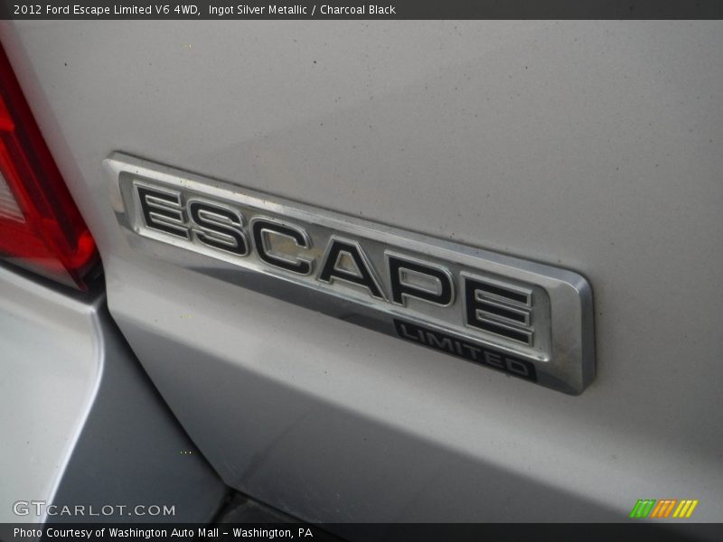 Ingot Silver Metallic / Charcoal Black 2012 Ford Escape Limited V6 4WD