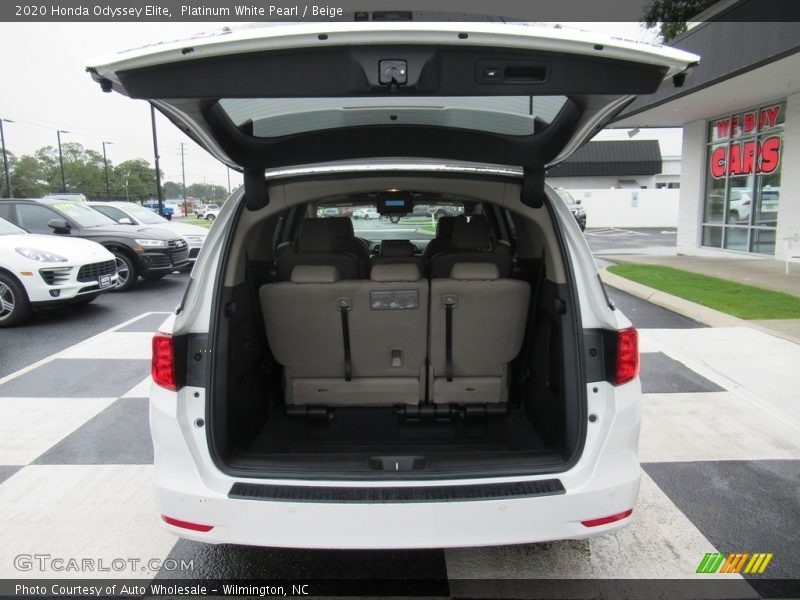 Platinum White Pearl / Beige 2020 Honda Odyssey Elite