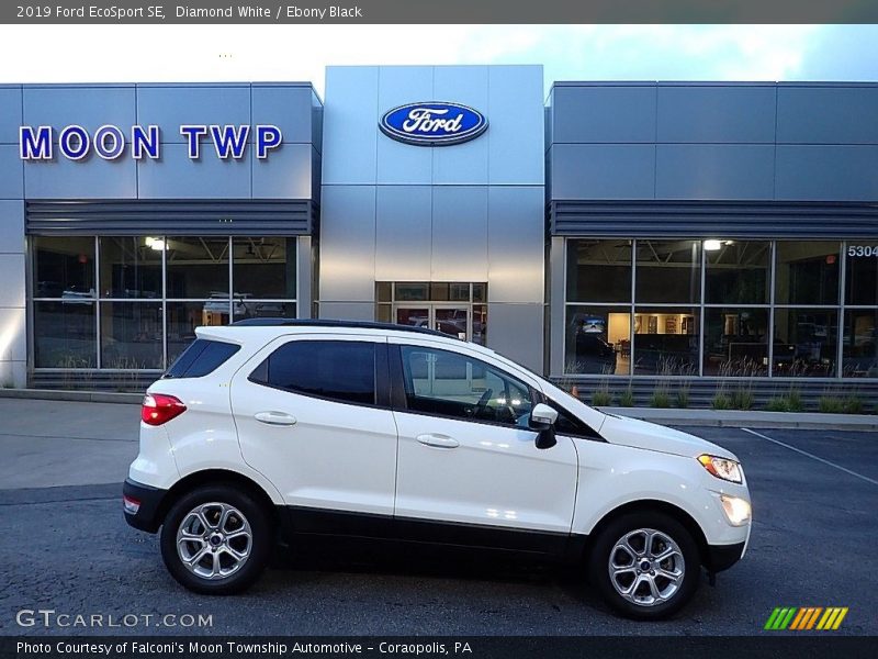 Diamond White / Ebony Black 2019 Ford EcoSport SE