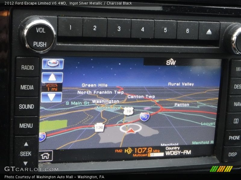 Ingot Silver Metallic / Charcoal Black 2012 Ford Escape Limited V6 4WD