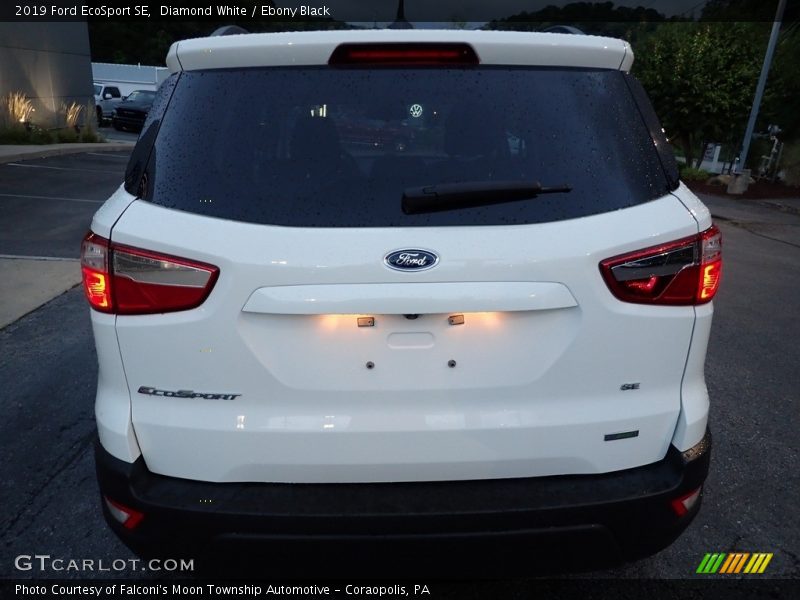 Diamond White / Ebony Black 2019 Ford EcoSport SE