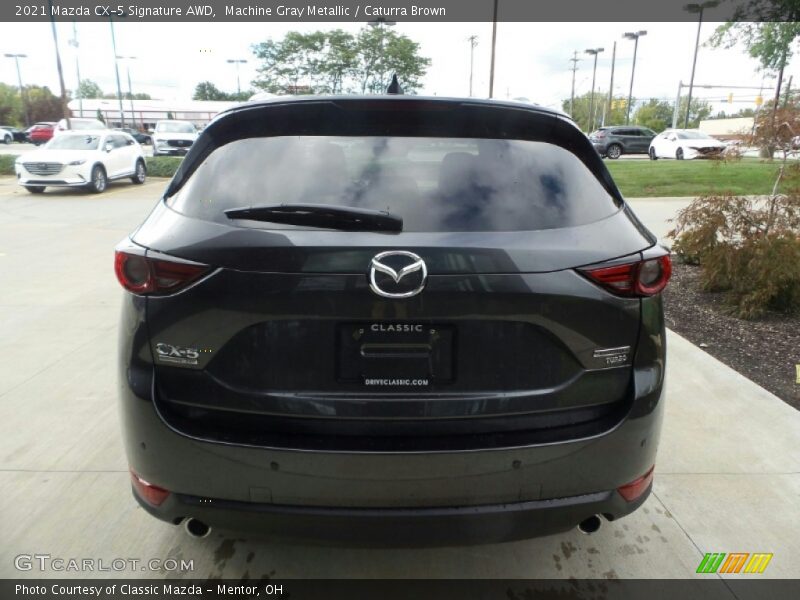 Machine Gray Metallic / Caturra Brown 2021 Mazda CX-5 Signature AWD