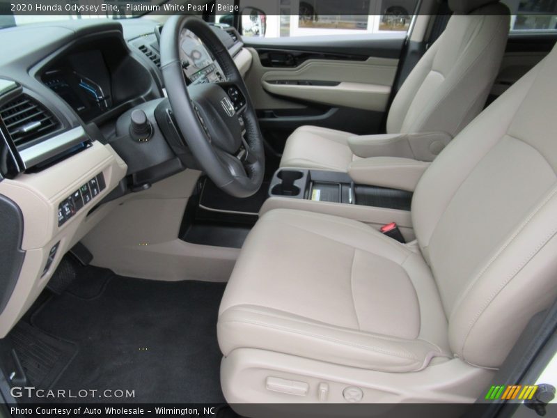 Platinum White Pearl / Beige 2020 Honda Odyssey Elite