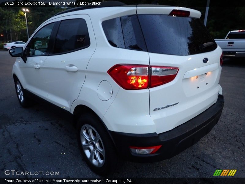 Diamond White / Ebony Black 2019 Ford EcoSport SE