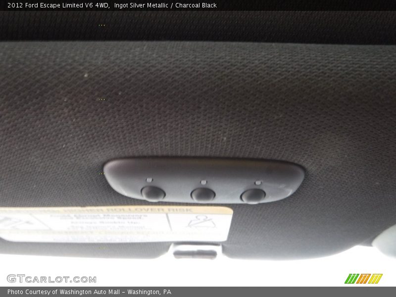 Ingot Silver Metallic / Charcoal Black 2012 Ford Escape Limited V6 4WD