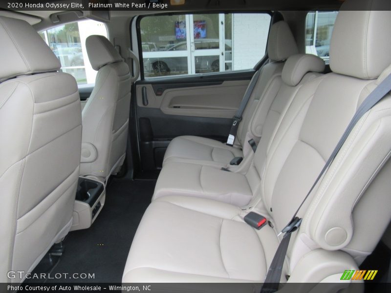 Platinum White Pearl / Beige 2020 Honda Odyssey Elite