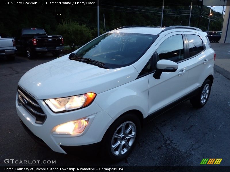 Diamond White / Ebony Black 2019 Ford EcoSport SE