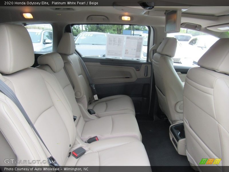 Platinum White Pearl / Beige 2020 Honda Odyssey Elite