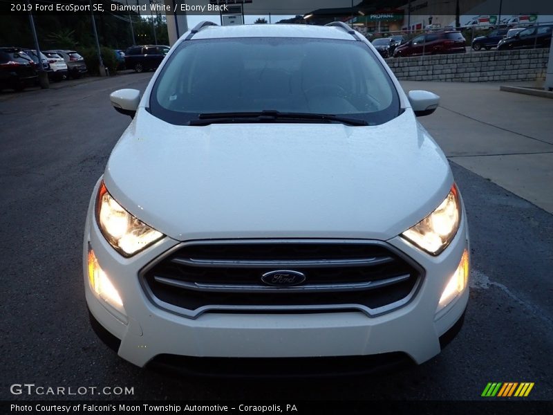 Diamond White / Ebony Black 2019 Ford EcoSport SE