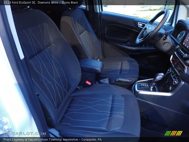 Diamond White / Ebony Black 2019 Ford EcoSport SE