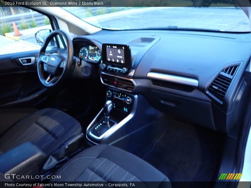 Diamond White / Ebony Black 2019 Ford EcoSport SE