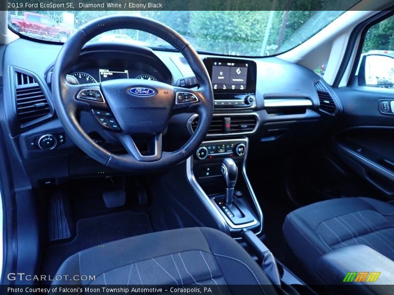 Diamond White / Ebony Black 2019 Ford EcoSport SE