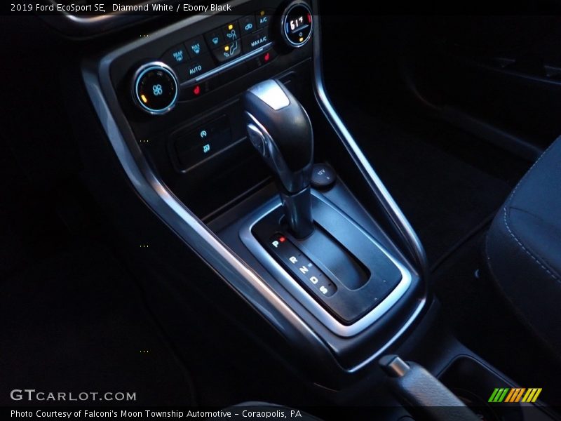 Diamond White / Ebony Black 2019 Ford EcoSport SE