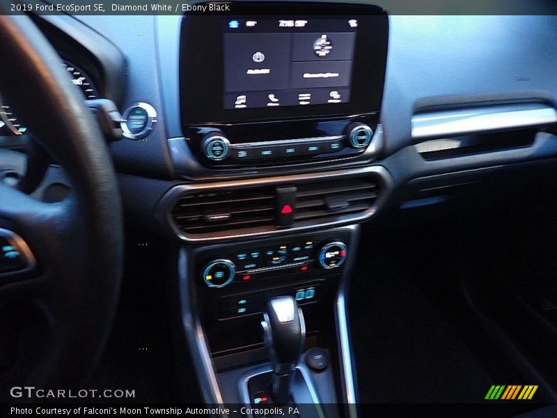Diamond White / Ebony Black 2019 Ford EcoSport SE