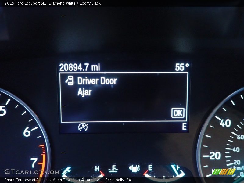 Diamond White / Ebony Black 2019 Ford EcoSport SE