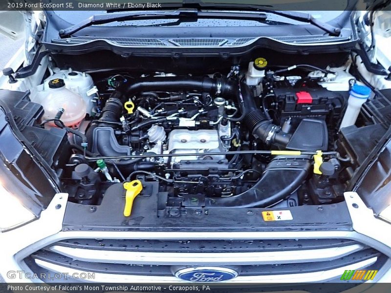 Diamond White / Ebony Black 2019 Ford EcoSport SE