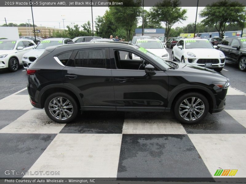 Jet Black Mica / Caturra Brown 2019 Mazda CX-5 Signature AWD