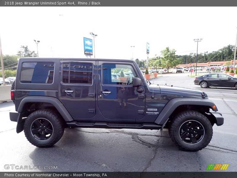 Rhino / Black 2018 Jeep Wrangler Unlimited Sport 4x4