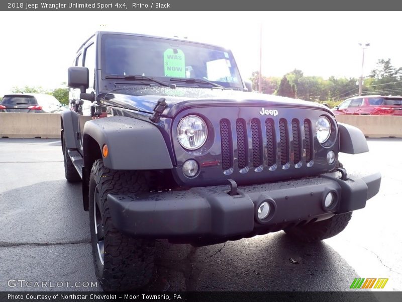 Rhino / Black 2018 Jeep Wrangler Unlimited Sport 4x4