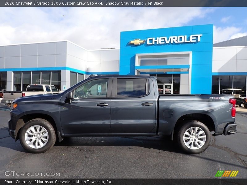 Shadow Gray Metallic / Jet Black 2020 Chevrolet Silverado 1500 Custom Crew Cab 4x4