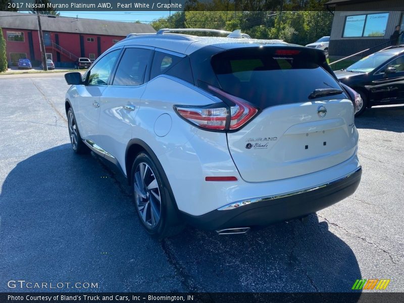 Pearl White / Graphite 2017 Nissan Murano Platinum AWD