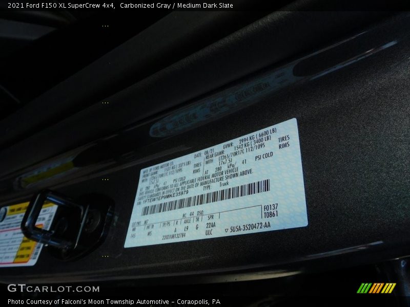 Carbonized Gray / Medium Dark Slate 2021 Ford F150 XL SuperCrew 4x4