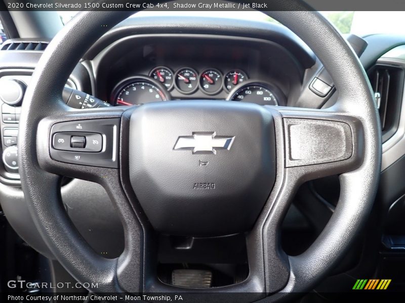 Shadow Gray Metallic / Jet Black 2020 Chevrolet Silverado 1500 Custom Crew Cab 4x4