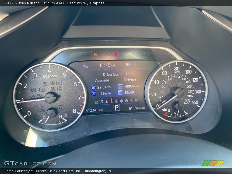 Pearl White / Graphite 2017 Nissan Murano Platinum AWD