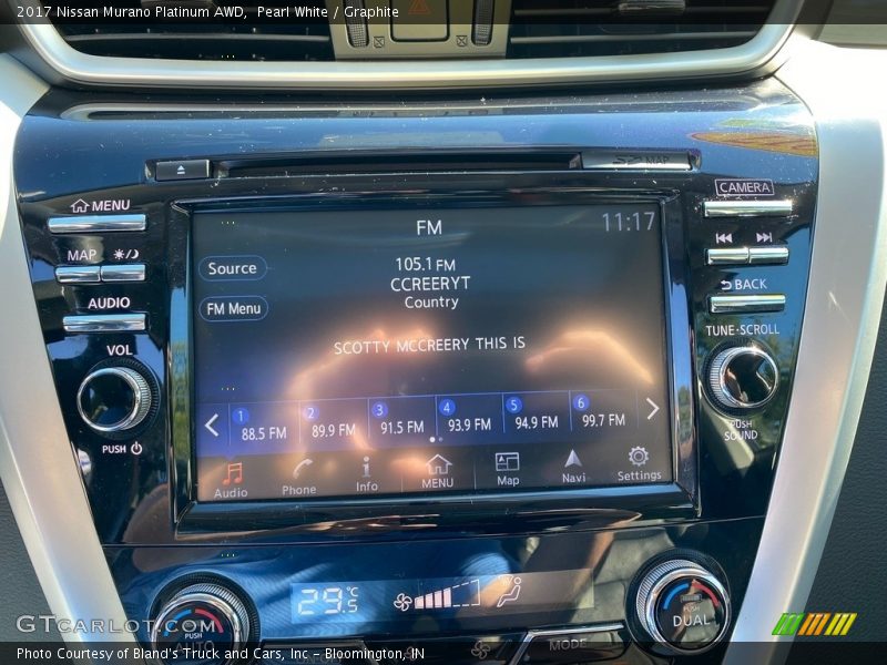 Pearl White / Graphite 2017 Nissan Murano Platinum AWD