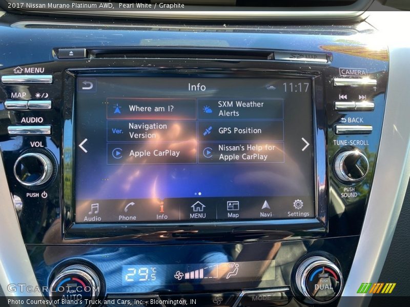 Pearl White / Graphite 2017 Nissan Murano Platinum AWD